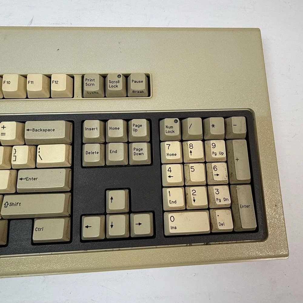 Vintage Compaq Enhanced Wired Standard Keyboard QWERTY W/ Template USA